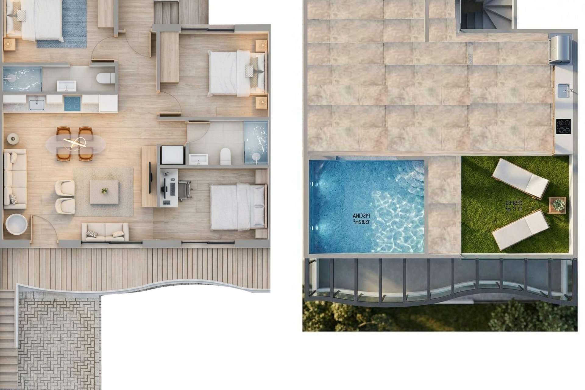 Nowy budynek - Bungalow -
Pilar de la Horadada - parques de Andromeda