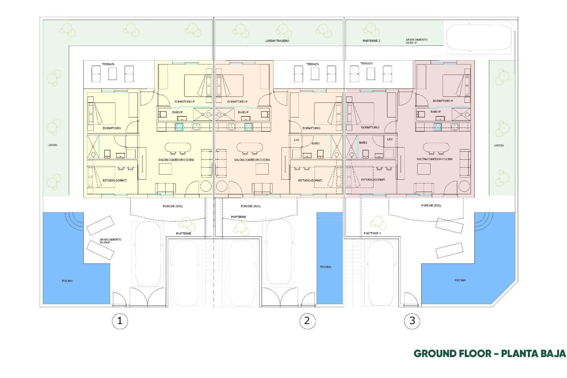 Nowy budynek - Bungalow -
Pilar de la Horadada - parques de Andromeda