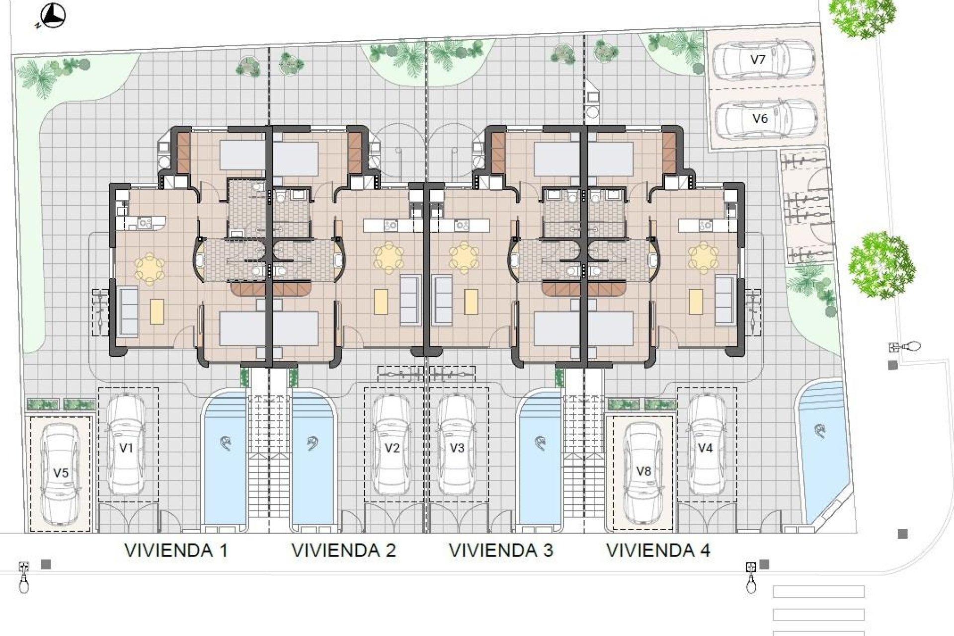 Nowy budynek - Bungalow -
Pilar de la Horadada - pueblo