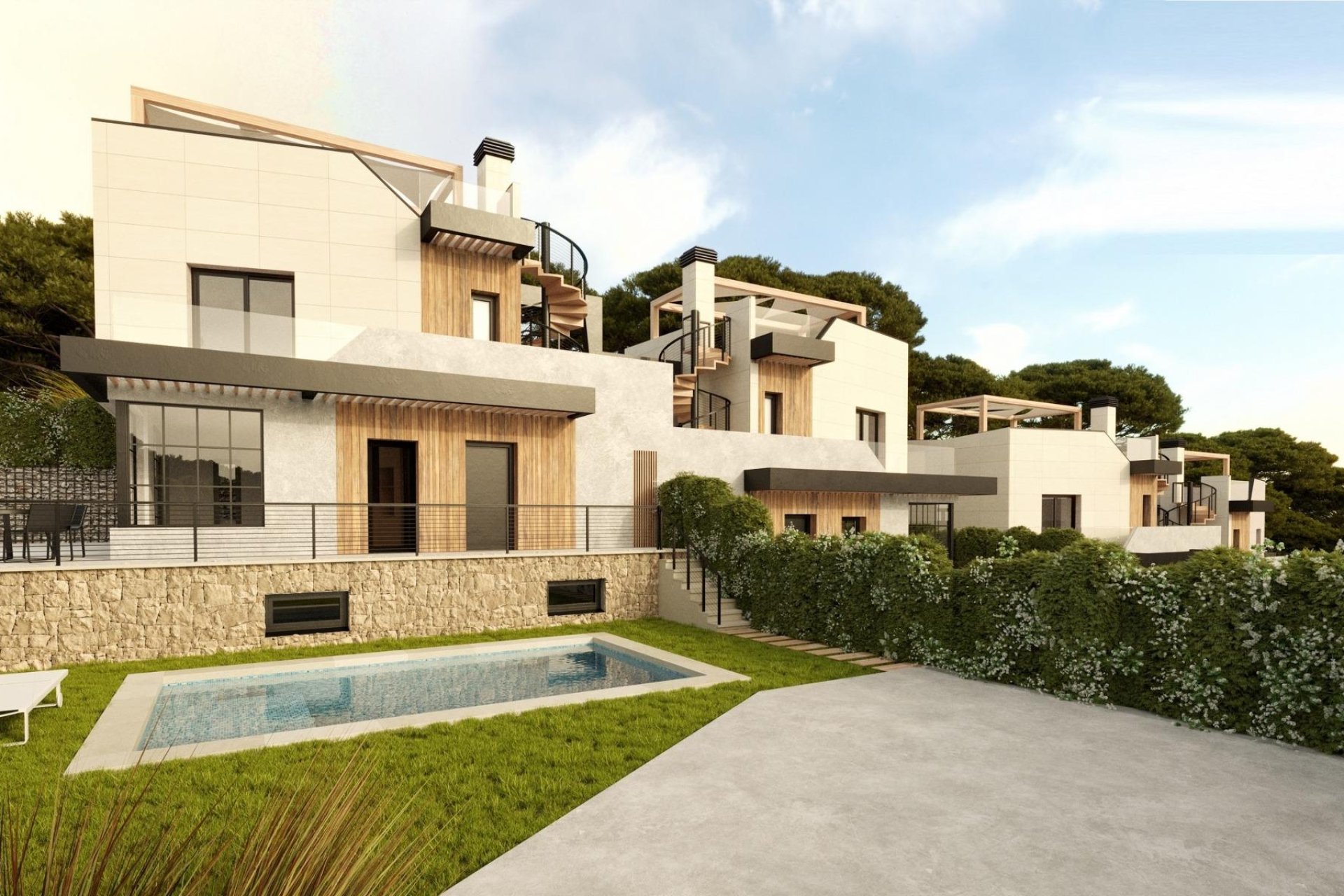 Nowy budynek - town house -
Polop - PAU1