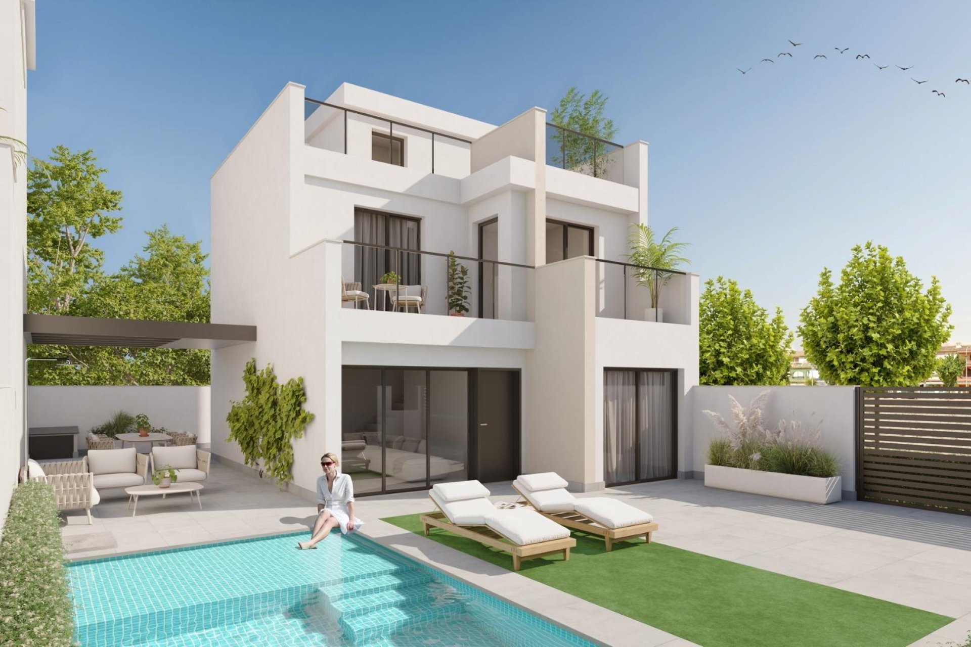 Nowy budynek - villa -
Los Alcazares - Playa la Atascadera