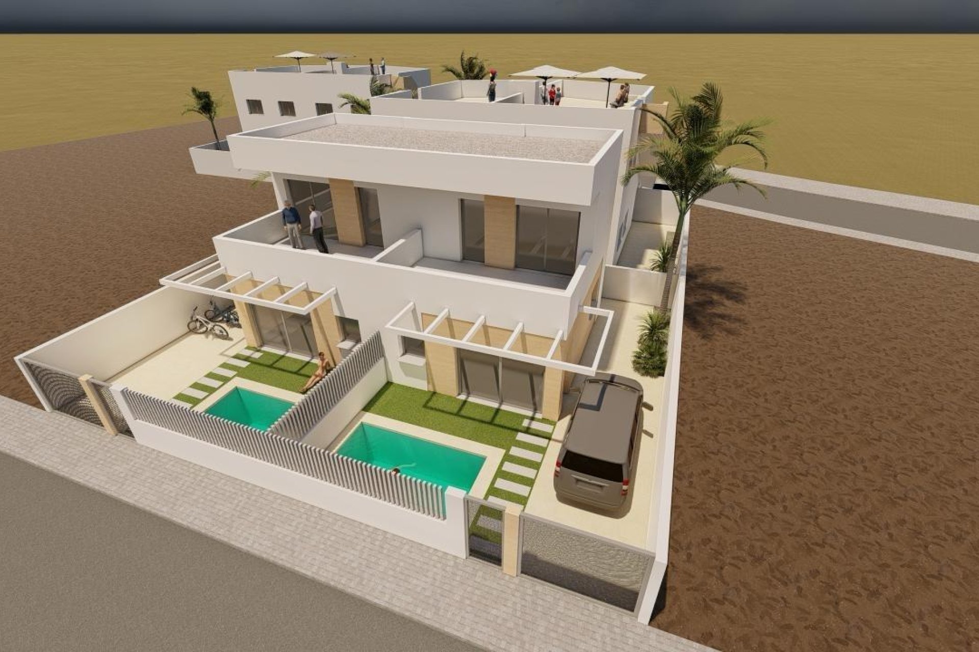 Obra nueva - villa -
Puerto de Mazarron - Mar De Plata