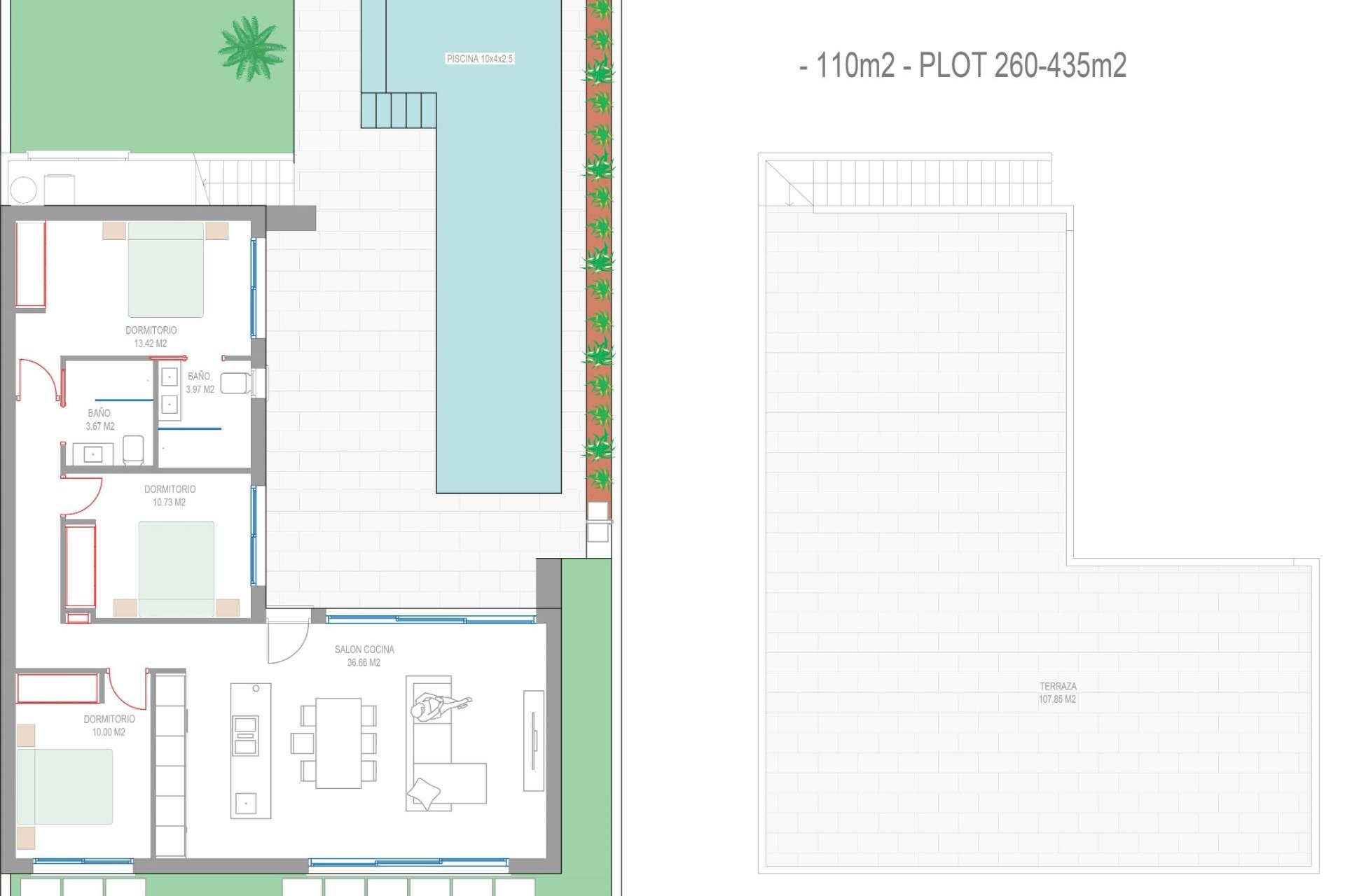 Obra nueva - villa -
San Javier - Parque del doce