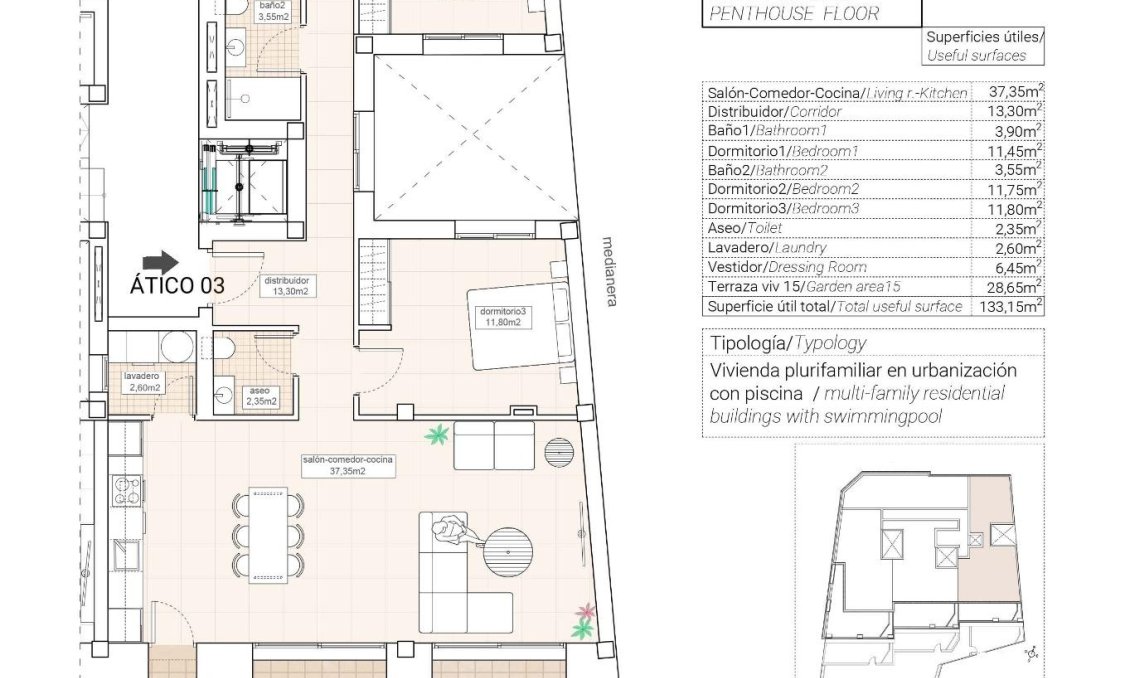 Obra nueva - Ático -
