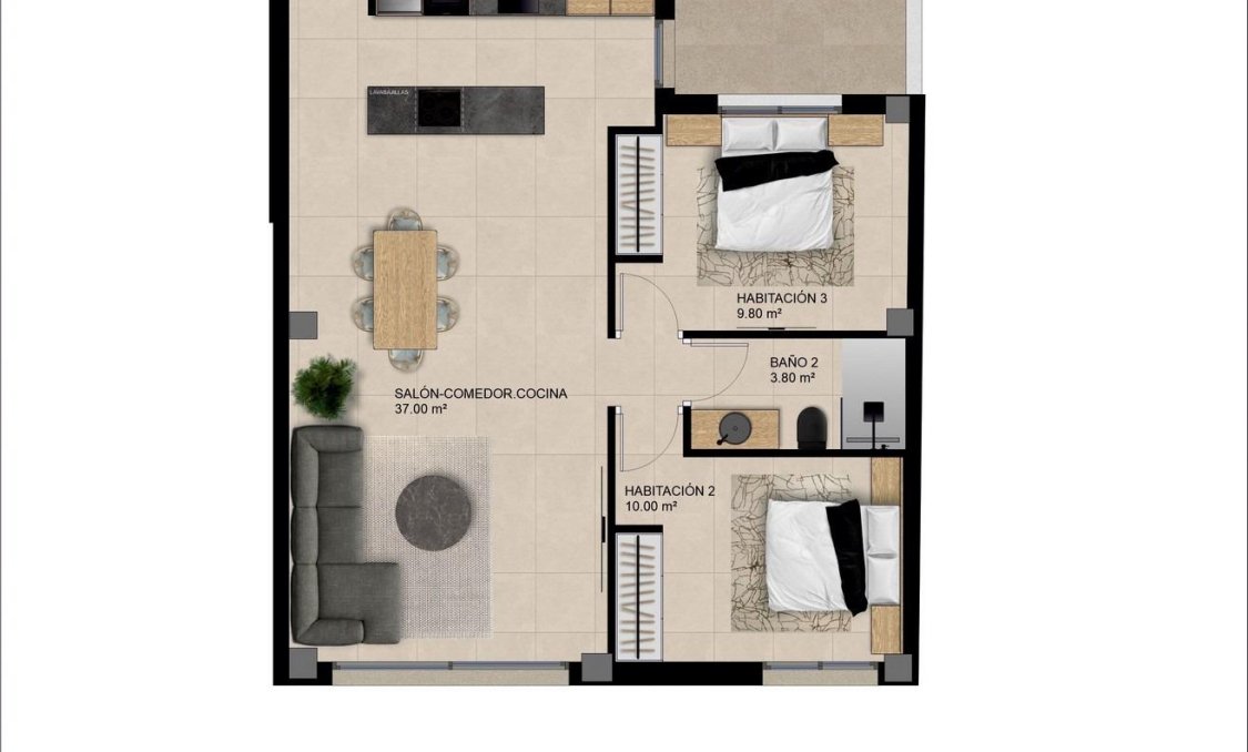 New Build - apartment -
Catral - pueblo