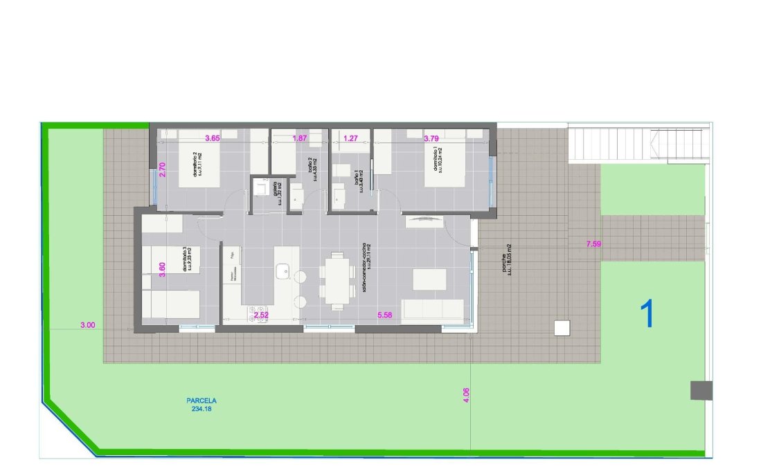 Nowy budynek - Bungalow -
Pilar de la Horadada - pueblo