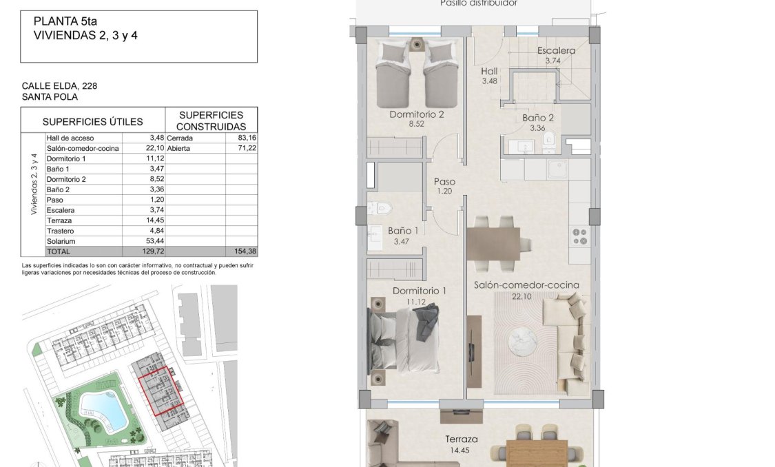 Obra nueva - Ático -
