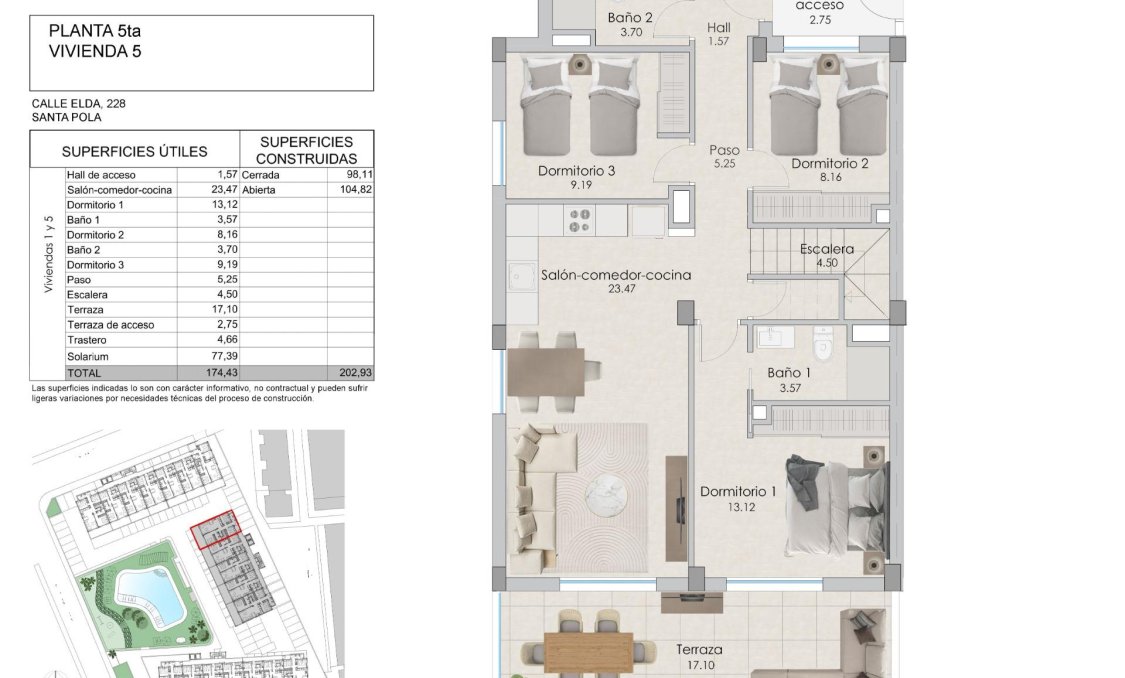 Obra nueva - Ático -
